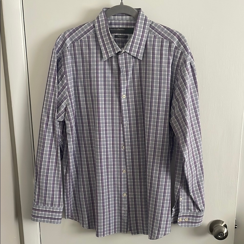 Men's Purple Plaid Shirt